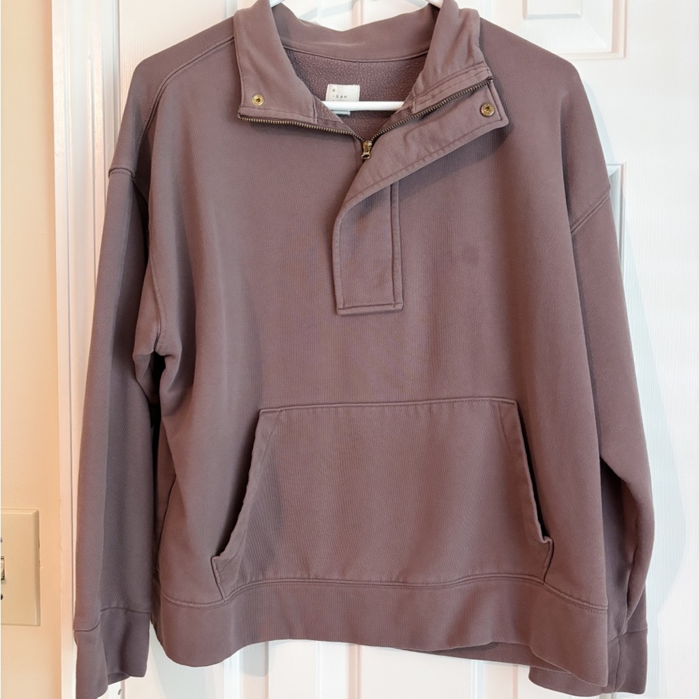 a new day mauve quarter zip pullover